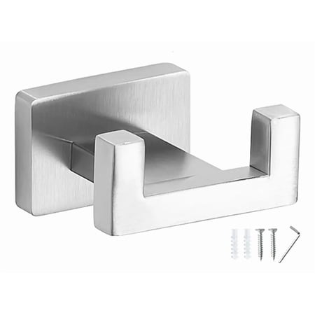 Bathroom hardware organizer silver hook