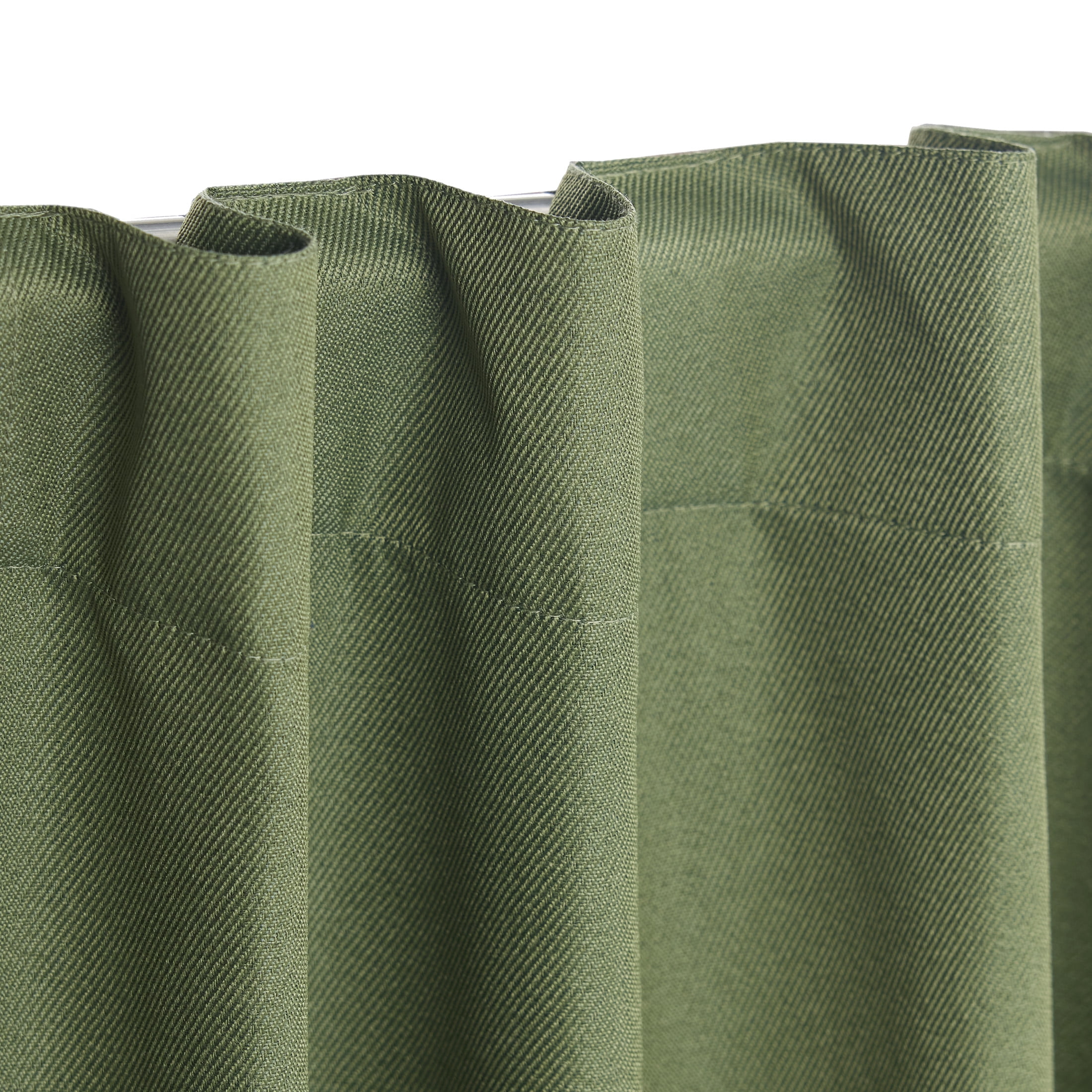 Mainstays Green Solid Blackout Rod Pocket with Back Tabs Curtain Panel Pair, Set of 2, 30" W x 84" L