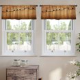 thumbnail image 2 of LALILO Kitchen Curtain Valance Wood Board Tree Rod Pocket Window Curtain 52"x 18" Set of 2, 2 of 6