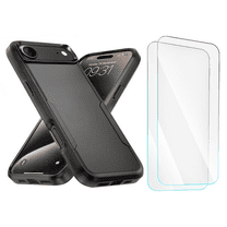 3-in-1 Entronix Bundle for iPhone 17 Air. Heavy Duty Phone Case, 1 Screen Protector, Black