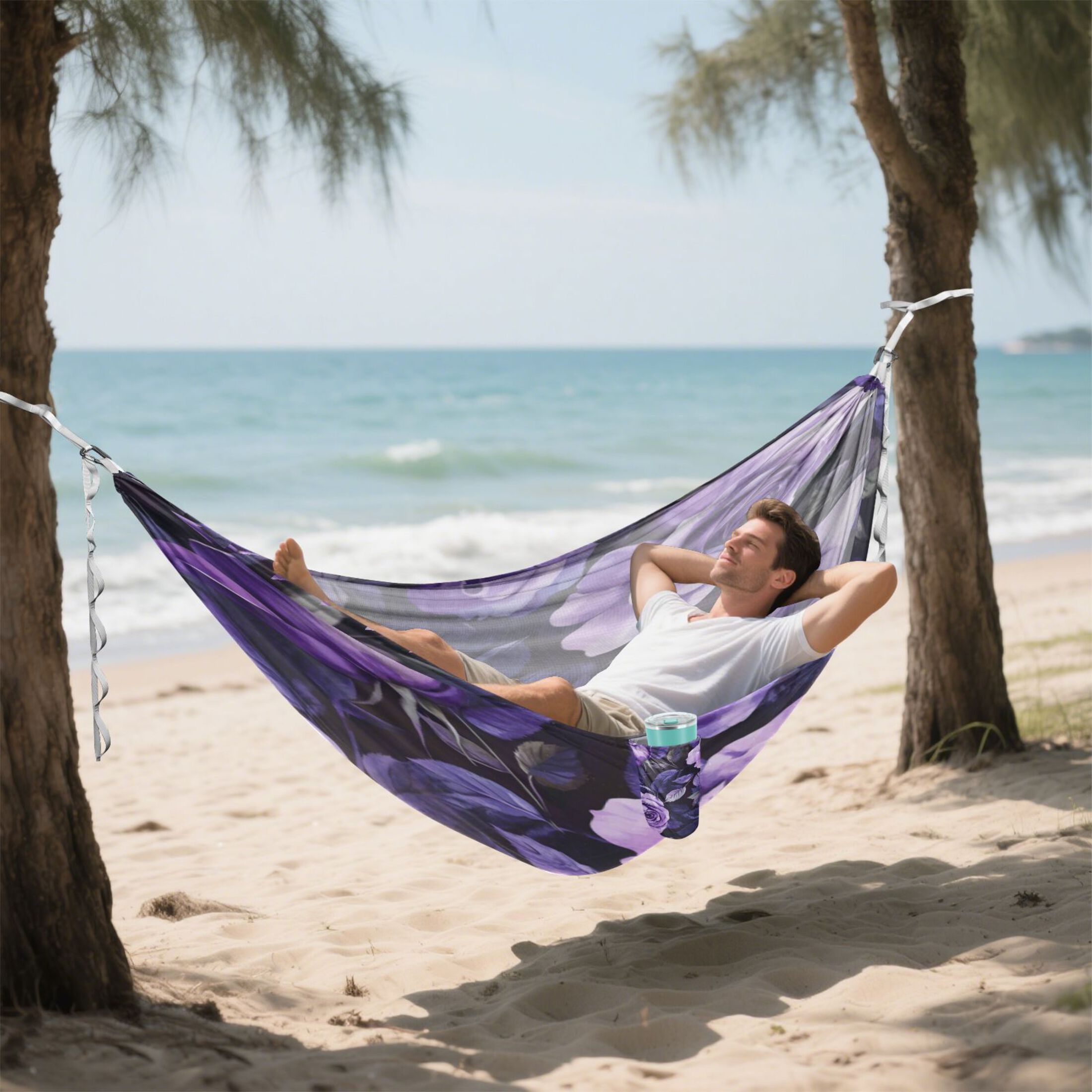 Hammock Camping Hammock Nylon Portable Hammock Travel Camping Hammock Purple Rose