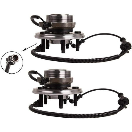 TOPAZ 515050 Front Wheel Hub and Bearing Assembly for 2002-2005 Ford Explorer 2003-2005 Lincoln Aviator 2002-2005 Mercury Mountaineer 4WD 5 Lugs w/ABS (Set of 2)
