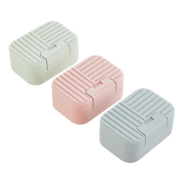 3 Pack Soap Holder, Travel Soap Case, Travel Soap Container with Lid, Soap Box Soap Bar Holder Trav