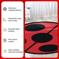 thumbnail image 4 of Miraculous Ladybug Miraculous Ladybug Symbol 3'11' Round Red Area Rug by Well Woven, 4 of 5