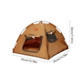 thumbnail image 3 of Tente pour Animaux de Compagnie pour Petits Chiens et Chats Semi-Fermée Lit Lavable Portable Abri de Camping Intérieur Extérieur, 3 of 6