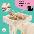 thumbnail image 4 of Einfach 29" Cat Tree Tower with Plush Perch Condo House for Indoor Cats & Scratching Post, Beige, 4 of 7