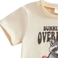 thumbnail image 6 of Zshosam Girls Summer Sets Girl's Summer Clothing Sets Knit Ruffle Striped T-Shirt and Shorts 2 Piece Outfits Size 12 18 Months,(Beige 12-18 Months), 6 of 7