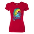 thumbnail image 2 of Mahi-Mahi Fish Catching Small Fish Animal Lover Womens Slim Fit Junior Tee, Red, Small, 2 of 3