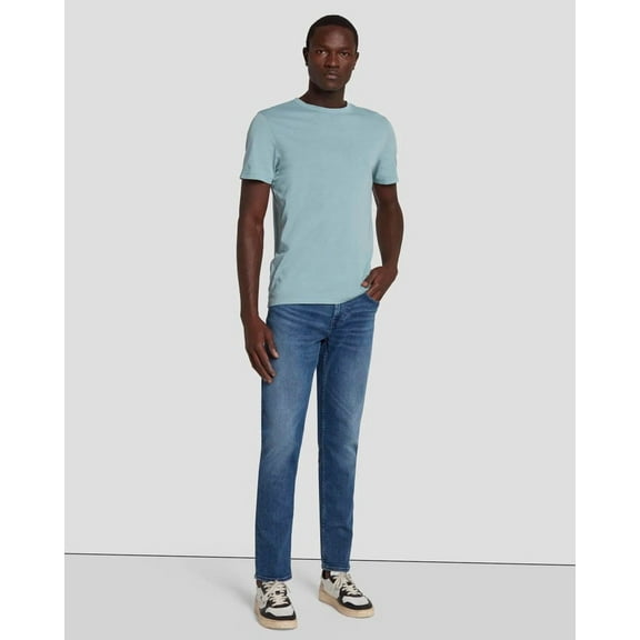 7 For All Mankind Men's EarthKind Modern Slim Tapered Jeans, Blue 32 x 30