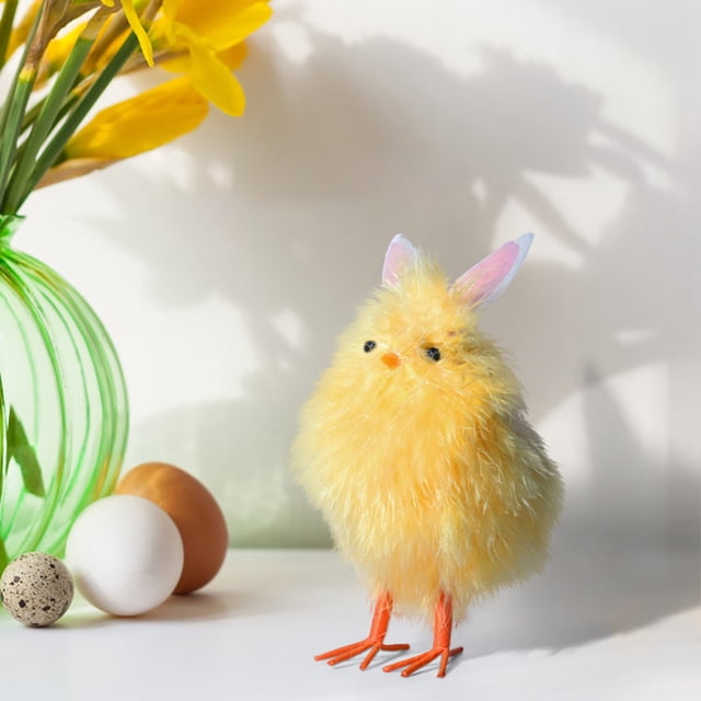 XWSHYW Juguetes para Niños Pequeños Adornos Modelo de Gallina y Gallo con Plumas de Simulación, Decoraciones para Pollitos Adecuados para Supermercados, Tiendas y Escenas de Festivales.