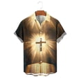 thumbnail image 6 of Yaoyar Mens Casual Holiday Collared Shirts Christian Cross Hawaiian Shirt Funny Short Sleeve Shirts Jesus Button Down Shirt Summer, 6 of 6