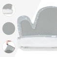 thumbnail image 5 of Soft Oven Mitts, Heat-Resistant Cooking Gloves, Thick Cotton Lining, Gripping for Baking, Grilling, 2Pcs Kitchen Mitts Misty Gray 10.6x5.9inch, 5 of 6