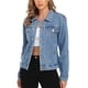 thumbnail image 1 of Chaqueta vaquera MISS MOLY para mujer con botones, manga larga, azul L, 1 of 4