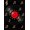 Black Red Gold, Pattern 11, variant on Design&I 8'x10' Washable Area Rug Snag-Free Vinyl Cd Record Music Retro Groovy Swirl Border Tapete Redondo Wet Flowing for Dining Room, Large Office, Lounge