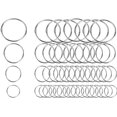 thumbnail image 1 of 60 PCS Loose Leaf Binder Rings Assorted Sizes (Inner Diameter 1, 1.25, 1.5, 2 inch) Office Book Rings, Nickel Plated Steel Binder Rings, Key Rings, Metal Book Rings, for School，Sliver, 1 of 6