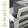 thumbnail image 4 of Heathered Solid Grey Deep Seating Cushion Set, 4 of 8