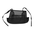 thumbnail image 1 of Bolsa de red universal para coche, bolsa de almacenamiento entre asientos, organizador de malla, barrera para niños y mascotas, color negro, 1 of 14