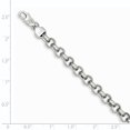 thumbnail image 2 of 14k White Gold 7.5 Inch 6.25mm Rolo Link Bracelet Chain, 2 of 6