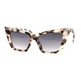 thumbnail image 3 of Womens Gothic Square Cat Eye Retro Fashion Sunglasses Beige Tortoise Smoke, 3 of 4