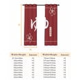 thumbnail image 6 of Fsddascl Japanese Style Blackout Curtains for Bedroom/Living Room, Thermal Insulated Kitchen Curtains, Modern Minimalist Red Grommet Darkening Window Treatment Drapes 27.5"x39"x2, 6 of 6