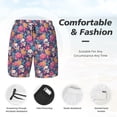 thumbnail image 3 of Haiem colorful Skull flower daisy Mens Swim Trunks with Compression Liner 2 in 1 Swimming Shorts Stretch Swimwear Quick Dry,Board Shorts-Medium, 3 of 9