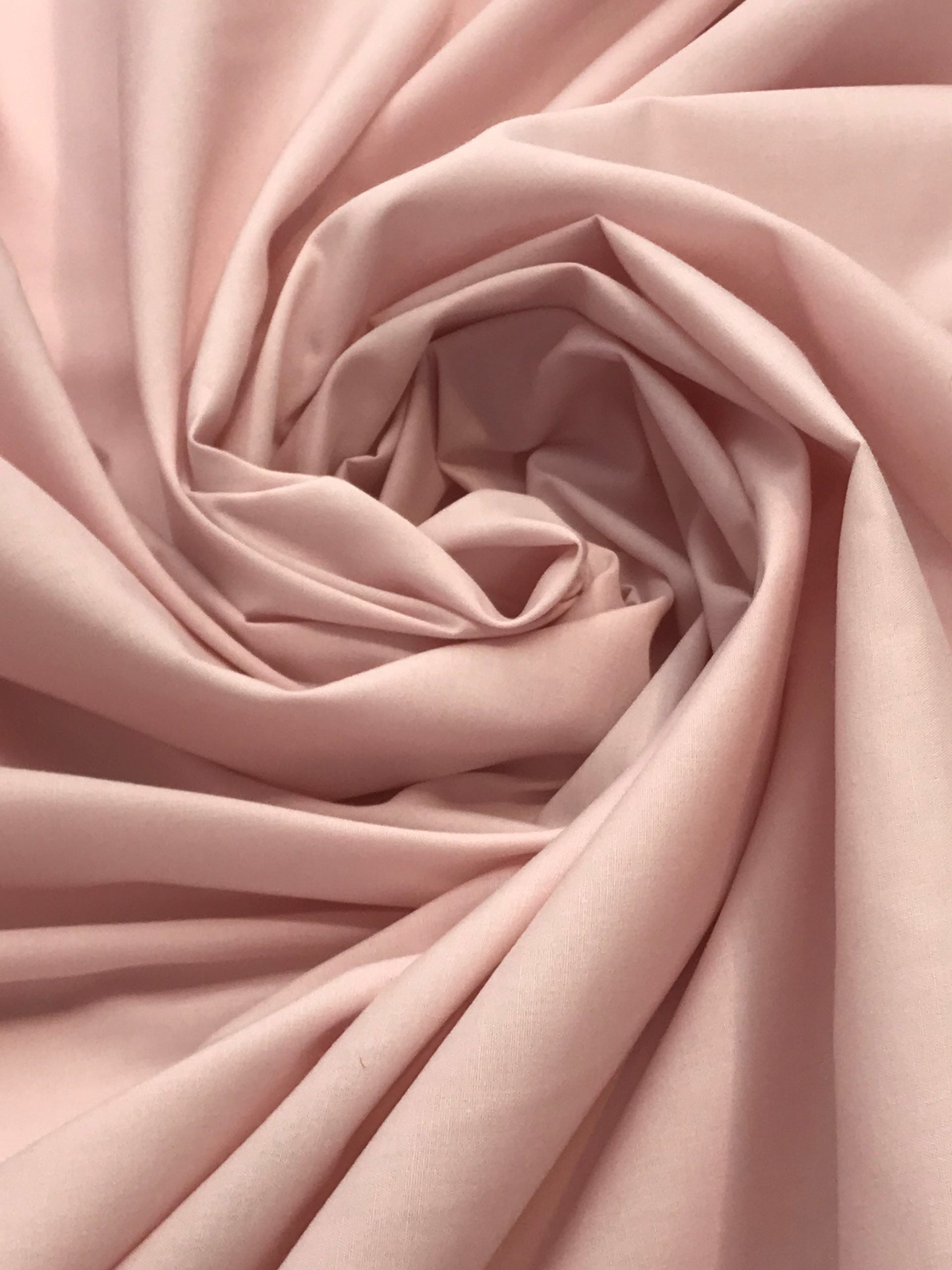 Broadcloth Fabric, 60" Wide, Sells by the Yard, 15+ Colors Available from Sal Tex Fabrics, Blush