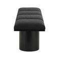 thumbnail image 6 of Meridian Furniture Pavilion Black Boucle Fabric Bench, 6 of 7