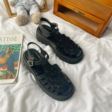 

Women s Gladiator Sandals 2021 New Platform Summer Fashion Women Chunky Heels Shoes Beach Sandal Pu Comfortable Sandalias Mujer