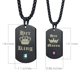 thumbnail image 4 of Collares para pareja Wolentty King and Queen de acero inoxidable, 4 of 7