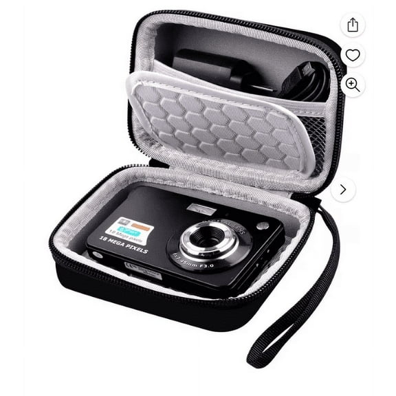 Carrying & Protective Case for Digital Camera, Camera Storage Holder, Compatible with Pixpro ELPH 180/190 / DSCW800 / DSCW830, for SD Card and Accessories (Black)