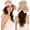 Brown, variant on Women's Bowknot Wide Brim Sun Protective Hat, Foldable UPF50+ Summer Beach Hat, Outdoor Travel