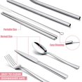 thumbnail image 3 of HaWare 9-Piece Portable Travel Silverware Utensils with Case, Stainless Steel Flatware Set for Camping Office School Lunch, Reusable Cutlery Including Knife Fork Spoon, Dishwasher Safe(Pink), 3 of 7