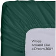thumbnail image 6 of King Fitted Sheet - Bottom Sheet - Deep Pocket - Soft Microfiber - Shrinkage and Fade Resistant - Easy Care -1 Fitted Sheet Only (Emerald), 6 of 8