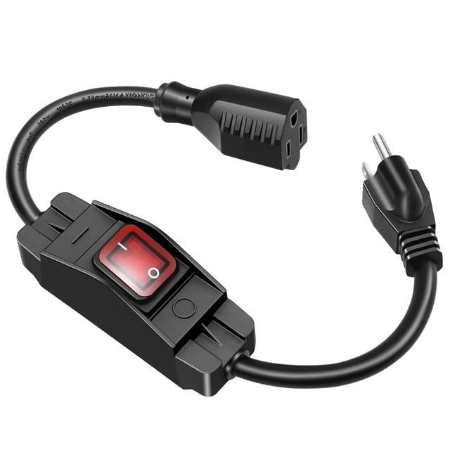 Cable de extensión para exteriores XINYIELE con interruptor de encendido/apagado de 1.5 pies