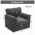 thumbnail image 2 of 33 Inch Oversized Swivel Corduroy Lounge Chair - Plush for Living Room, Bedroom, Office - Comfortable Rotating Single Sofa, 2 of 23