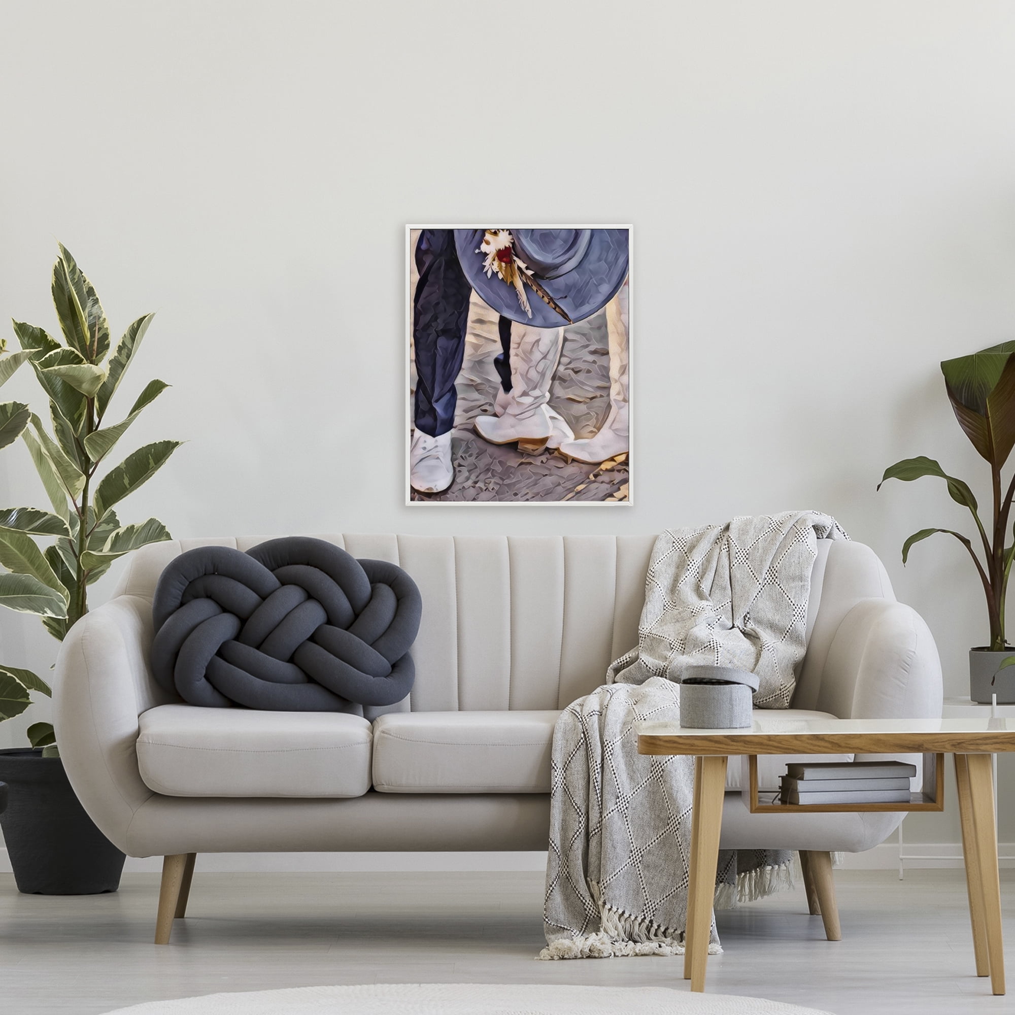 Elope In The Desert White Framed Giclee Art, design by Jesse Keith