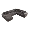 thumbnail image 2 of XIZZI U-Shape Modular Sectional Sofa Couch, 27" Deep Seat Modern Minimalist Couches for Living Room, Gray, Style 7, 2 of 8