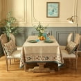 thumbnail image 6 of French Linen Tablecloth Soft Durable Floral Table Cloth Designer Kitchen Dining Tablecloth for Rectangular Tables for Parties Christmas 60"*84", 6 of 6