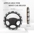 thumbnail image 3 of Cauagu Sunflower Butterfly Skull Print Car Steering Wheel Cover - Universal Car Accessory for Diverse Cars for Steering Wheel with a Diameter of 14.5"-15", 3 of 7