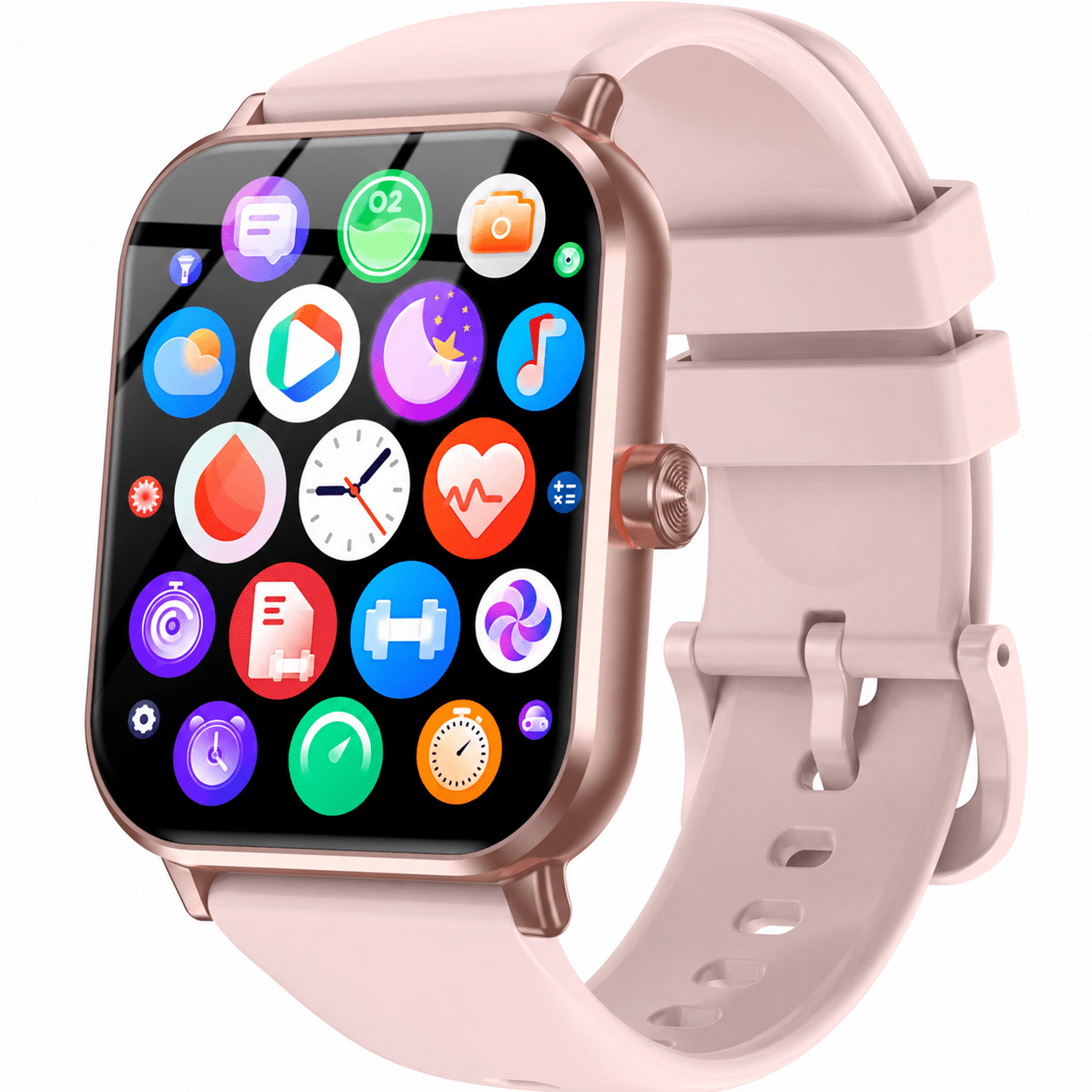 FPZMIU 1.85"Smart Watch, Fitness Tracker with Heart Rate Monitor & Step Counter, Pink