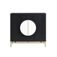thumbnail image 5 of Home Source Black Console Bar Cabinet with Half Moon Handles, 5 of 7