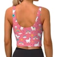 thumbnail image 3 of Lsque Yoga Unicorn Printed Women'S Sports Bra, Compression, Moisture Wicking, High-Impact Sports Bra For Women,Supportive sports bra-XX-Large, 3 of 9