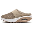 thumbnail image 3 of Zapatillas de deporte de malla con amortiguación de aire para mujer (Caqui 42), 3 of 8
