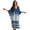Blue Tie-dye, variant on Xixirimido Roses Floral Pink Print Kaftan Dress for Women, Plus Size Hawaiian Batwing Sleeve Beach Cover Up V-Neck Summer Swimsuit Dresses
