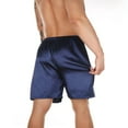 thumbnail image 4 of YLSDY Comfy Silk Shorts for Men, Silk Boxers Sleepwear, Pajama Shorts Relaxed Fitness Wear, Front Pockets, Elastic Waist Blue L, 4 of 4