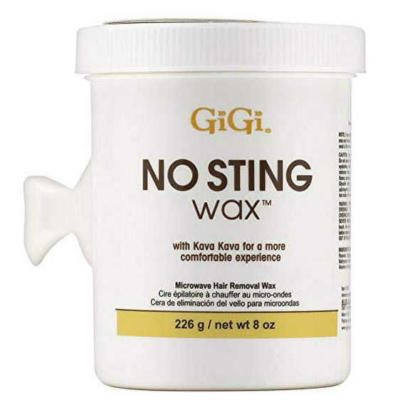 GiGi No Sting Wax with Kava Kava - Microwave Hair Removal Wax, 8 Ounces