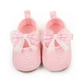 thumbnail image 3 of nvzhuang Baby Girls Princess Shoes,Soft Bow Flower Non-slip Bottom First Walker Shoes Toddler Shoes, 3 of 6