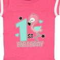 thumbnail image 4 of Inktastic 1st Birthday with Flamingo Stars and Hearts Girls Baby Bodysuit, 4 of 5