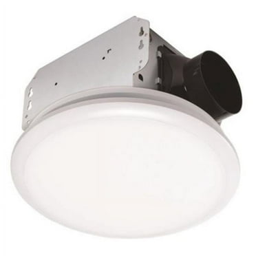 80 CFM 1.5 Sones Light & Fit Ceiling Mount Bathroom Exhaust Round Fan with LED Light
