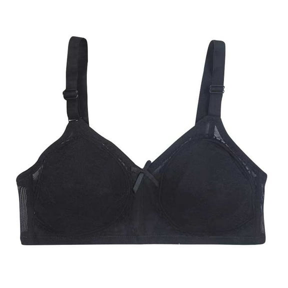 Bigersell Comfy Bra Discouts Women's Patchwork Bra with Breathable and Sagging Lightweight Underwear Sports Bra Style F-1081 Black 42/95